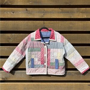 Upcycled quilt jacket size XL